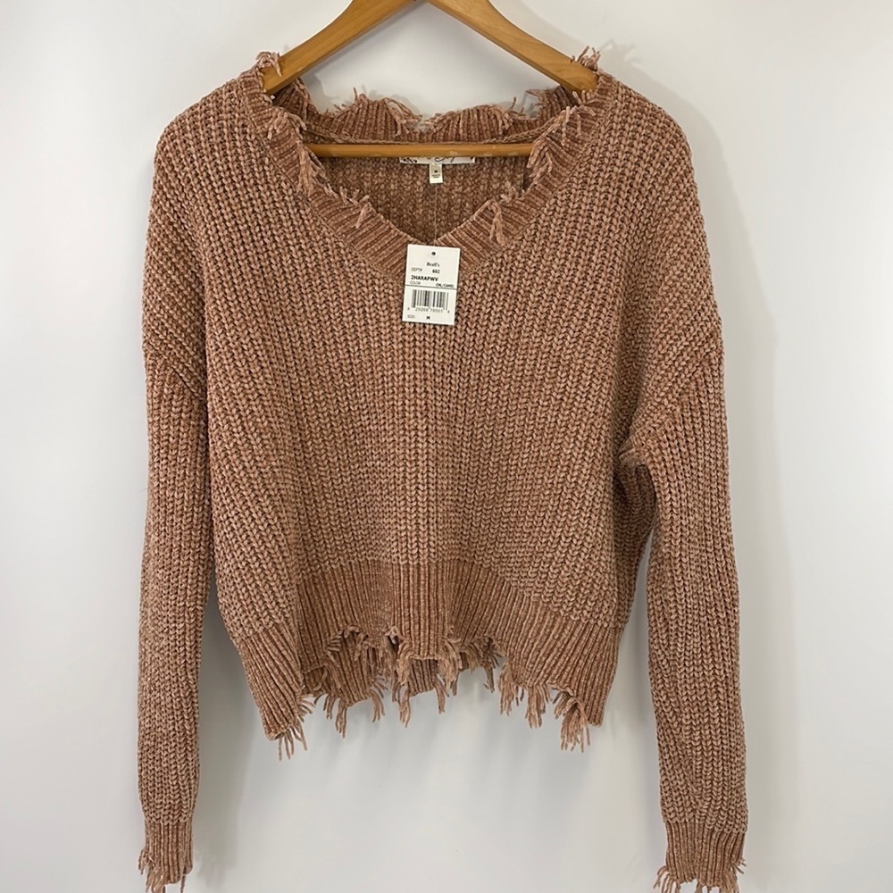 Tru self crop sweater SZ M NWT